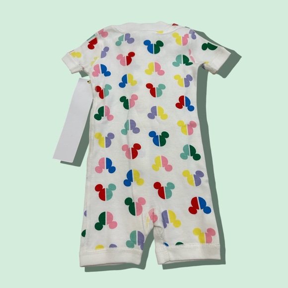 New With Partial Tag Hanna Andersson Disney Mickey Mouse Infant Pajamas 0-3 Mon - Picture 3 of 5